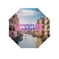 Custom Any Text Photo Umbrellas Personalized Umbrella with Photos Personalized Umbrella Automatic Foldable Design for Rain/Sunny