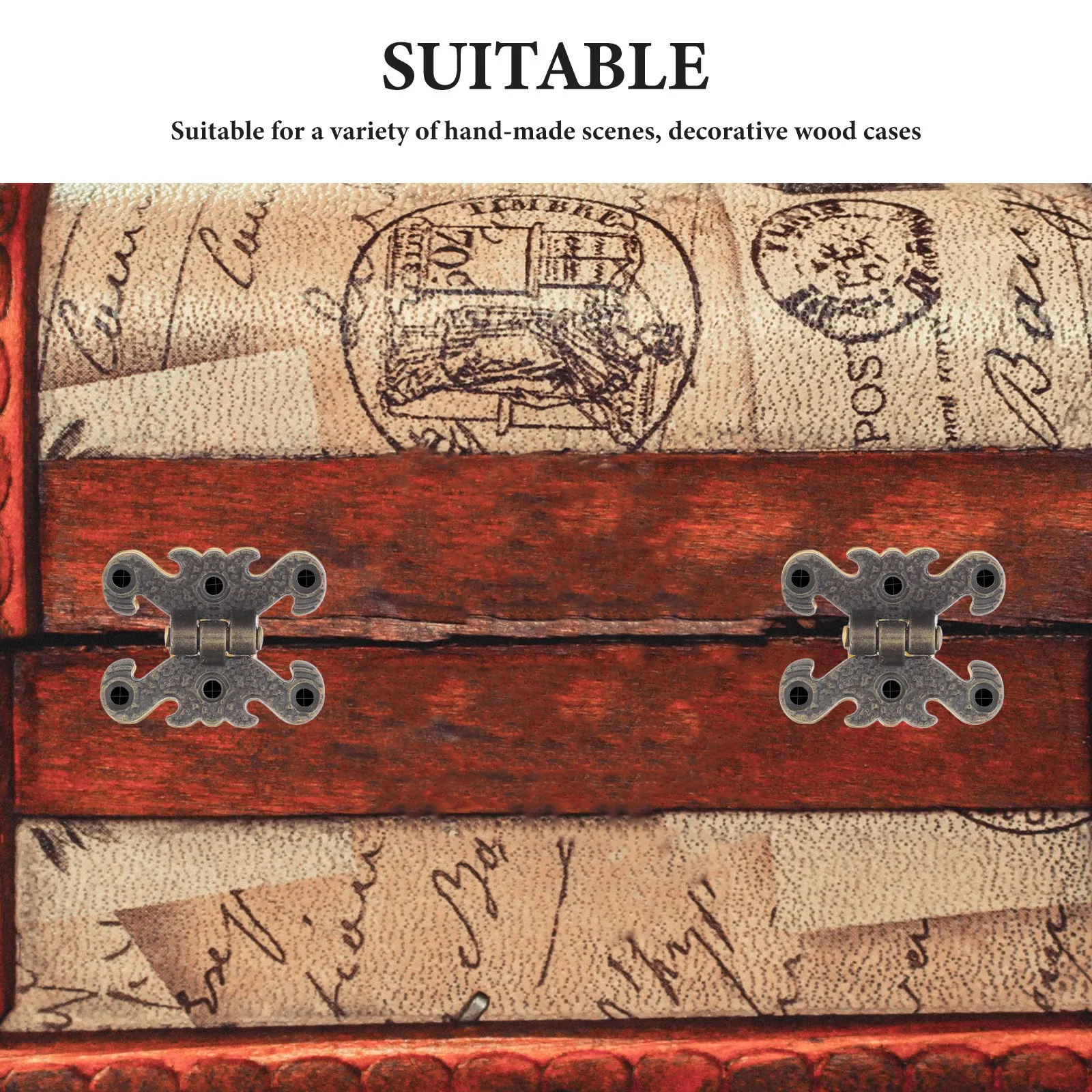 10 Pcs Vintage Lace Hinge Hinges for Boxes Small Decorative Wood Retro Mini Jewelry Making Antique Furniture Hardware