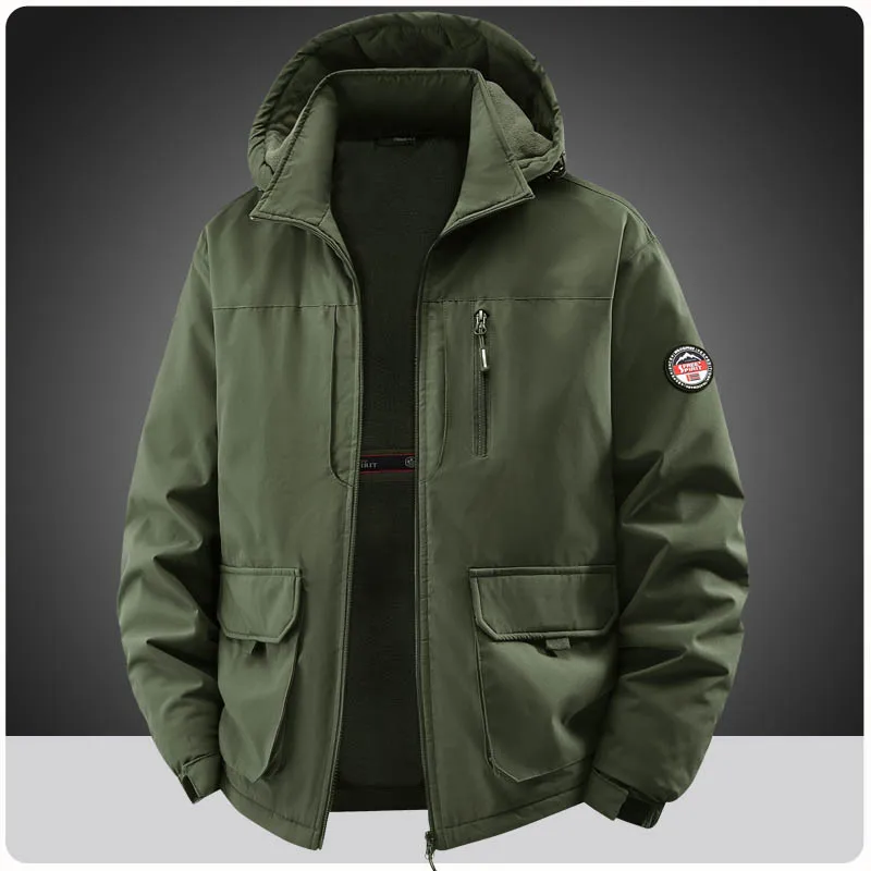 

Мужская куртка размера плюс 6XL 7XL 8xl, толстые флисовые толстовки, зимние парки, мужские водонепроницаемые куртки, теплые деловые повседневные мужские пальто
