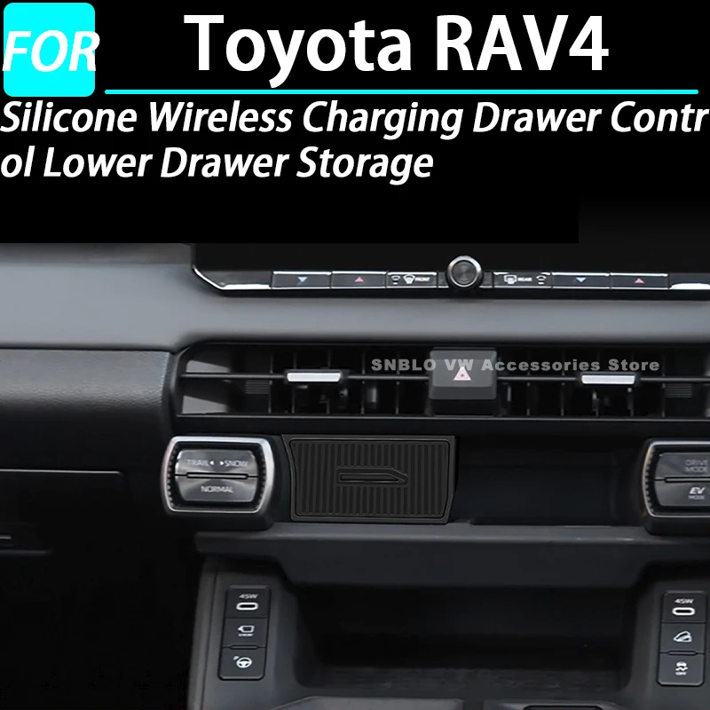 

Silicone Wireless Charging Drawer Control Lower Drawer Storage for Toyota RAV4 Interior Accessories 2026 for Right Hand Drive