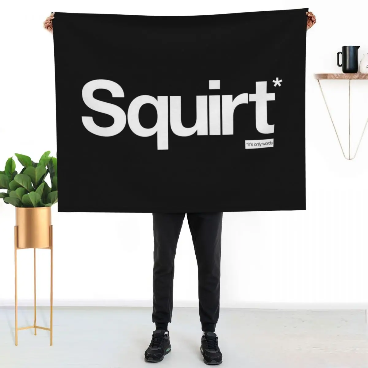 Squirt - It's Only Words Throw Blanket Decoratives blankets ands Sofa Throw funny gift Thin Loose Blankets