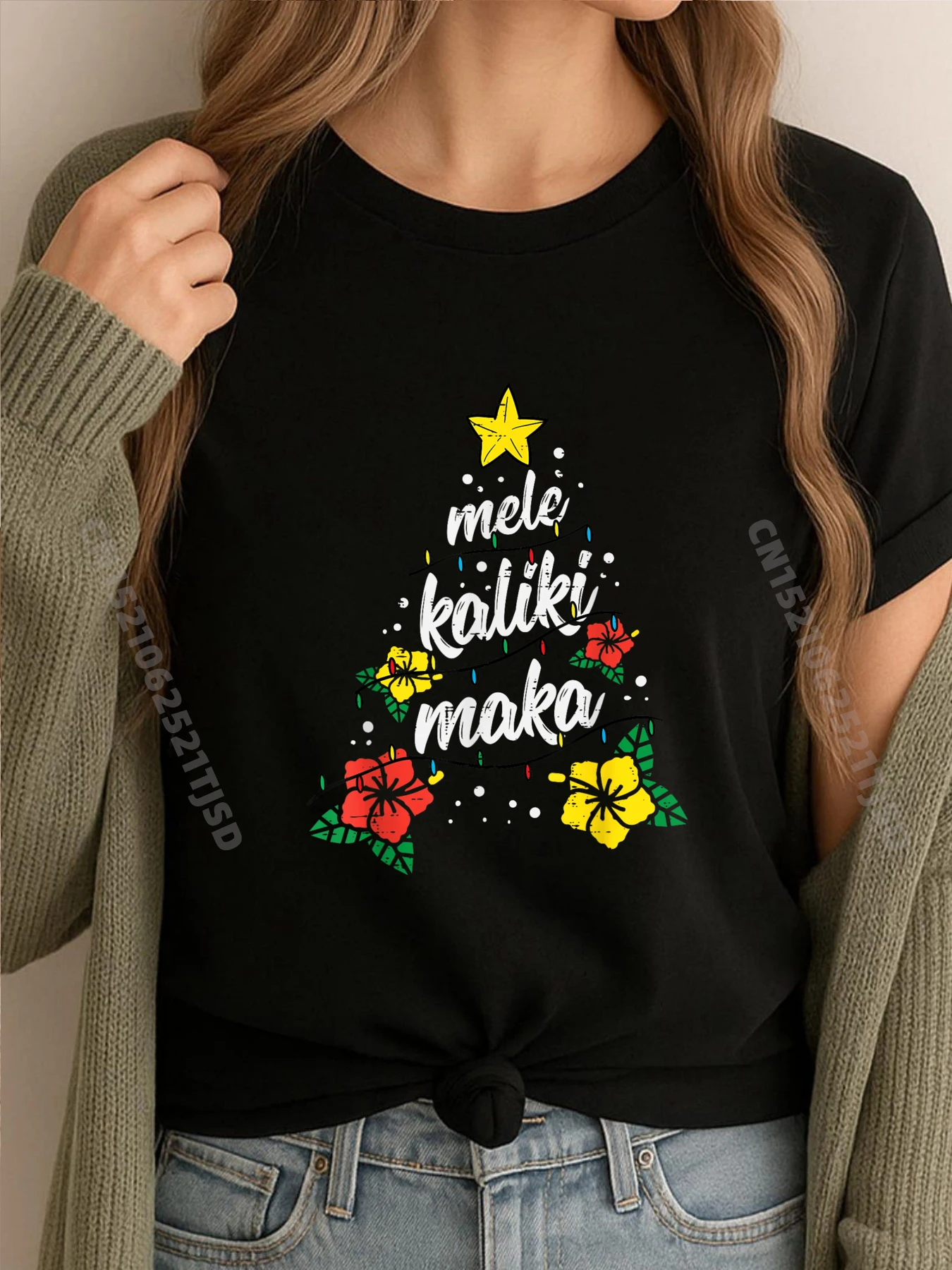 

Mele Kalikimaka Merry Christmas Hawaii Summer Xmas Мужские корейские модные летние рубашки для женщин Ретро футболка европейского размера с принтом