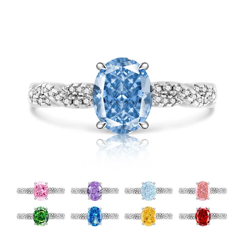 

Luxury Ice-Cut CZ Twist Ring Silver Adjustable Full Pavé Band | High-Quality Simulated Diamond Jewelry | Gift Free Shipping