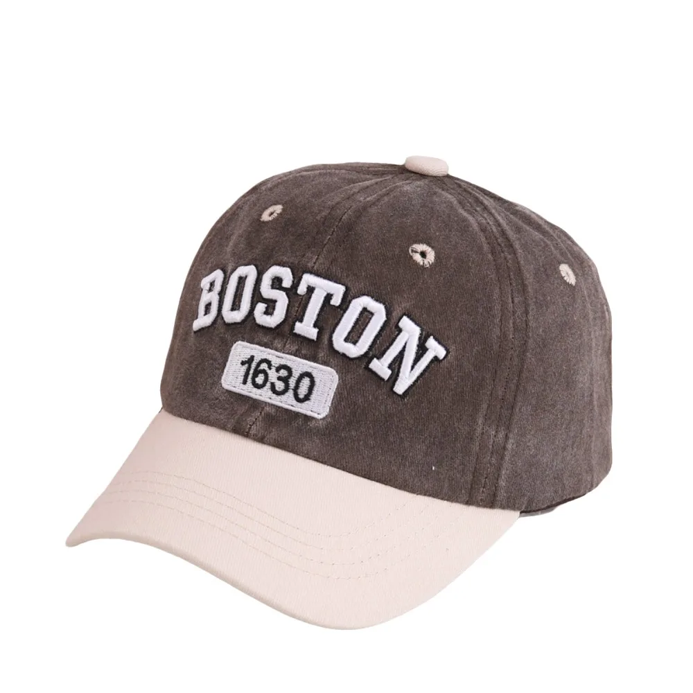 

Simple Patchwork Baby Baseball Hat Cotton Korean Style Letter Peaked Cap Visor Sunscreen Children's Sunhat Outdoor