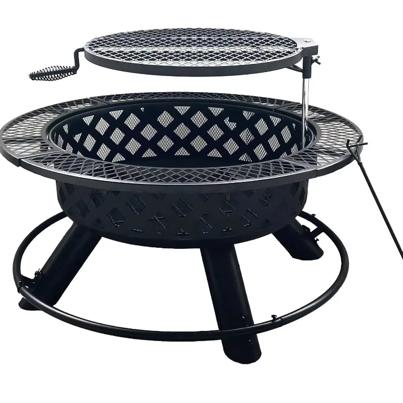 2026 Oemodm Metal Work Custom Outdoor Steel BBQ Grill Barbecue Grill Multi-functional Boil Tea Outdoor Grill