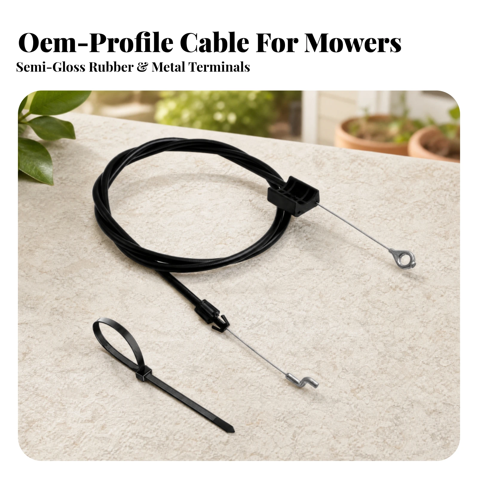 GC00036 Push-Pull Cable Reliable Walk-Behind Mower Control Cable Long-Lasting Long Service Life
