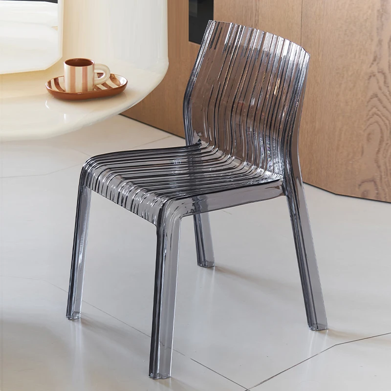 

Nordic creative designer transparent acrylic chair dining chair plastic simple light luxury back chair