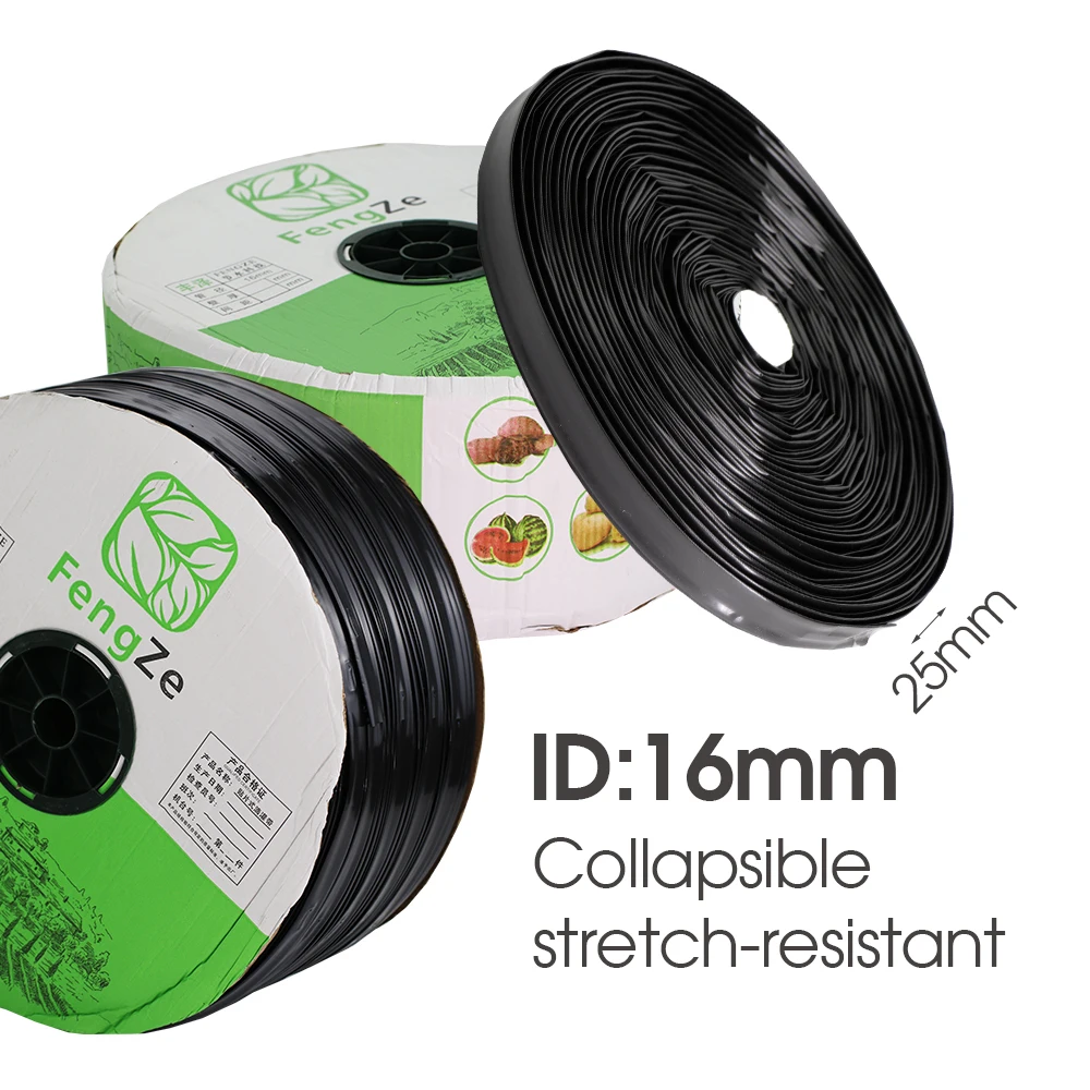 10-200M 16MM Agricultural Drip Tape Space 10-40CM Soaker Tube for Greenhouse Farm Watering Automatic Irrigation Hose with Hole