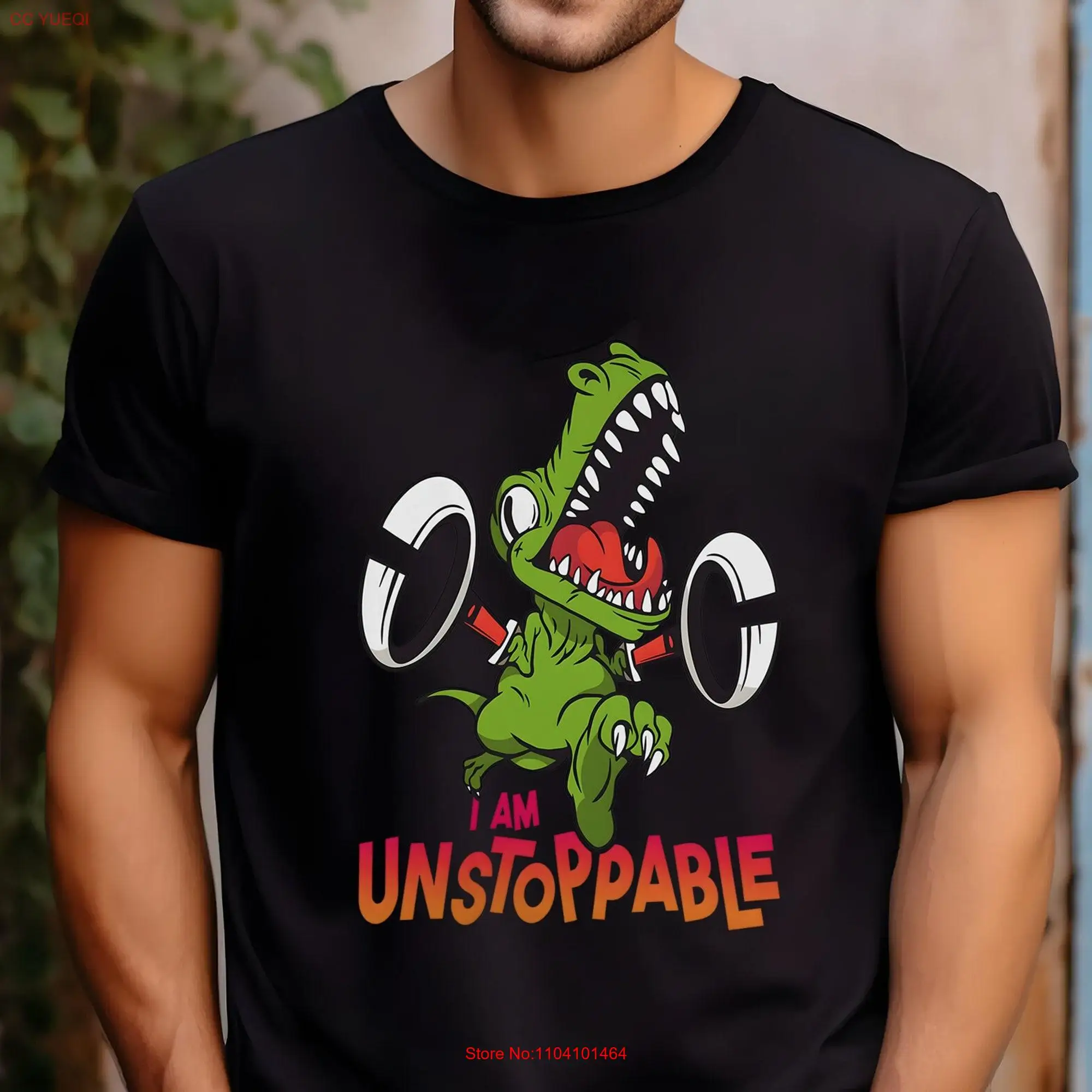 I Am Unstoppable T Shirt Rex Inspirational Motivational Positive Thoughts Dinosaur Lover long or short sleeves