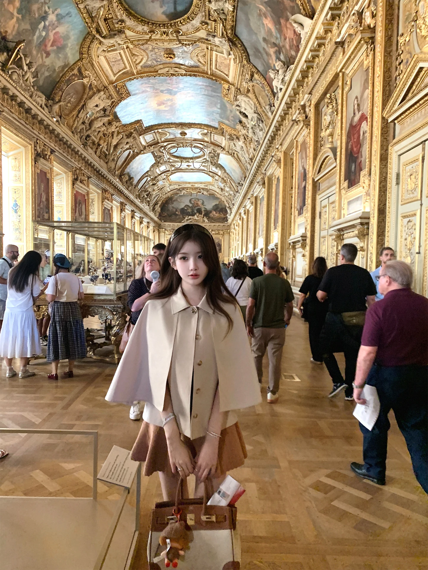 

Bigking ort Khaki Women's Windbreaker Coat Design Sensation Princ Sle Cape Jaet Polyester Cotton Blend Long Sve