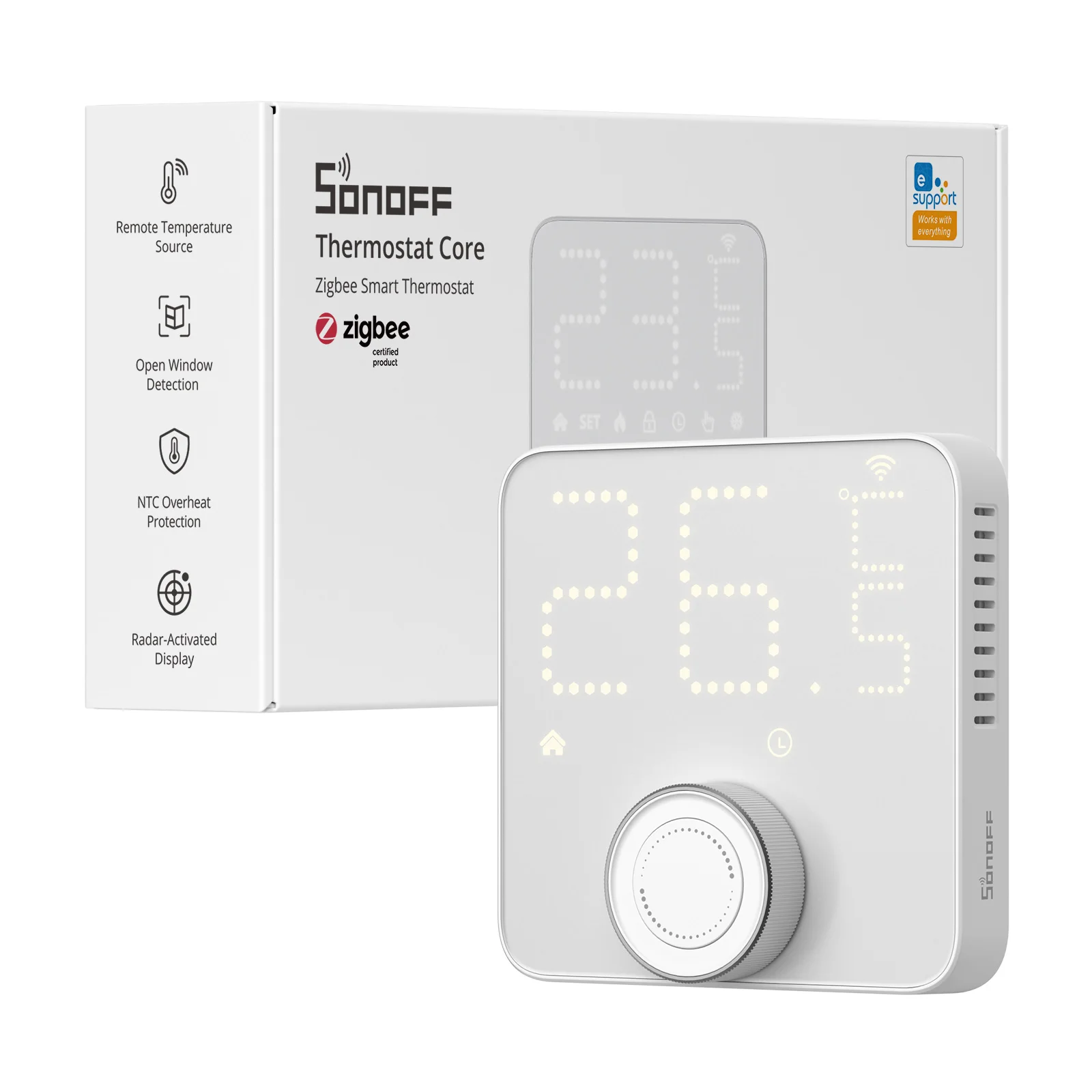 SONOFF Zigbee slimme thermostaat voor cv-ketel, vloerverwarming, TP-WGZBA, Matter-appbediening, slimme planning, Alexa, Google Home