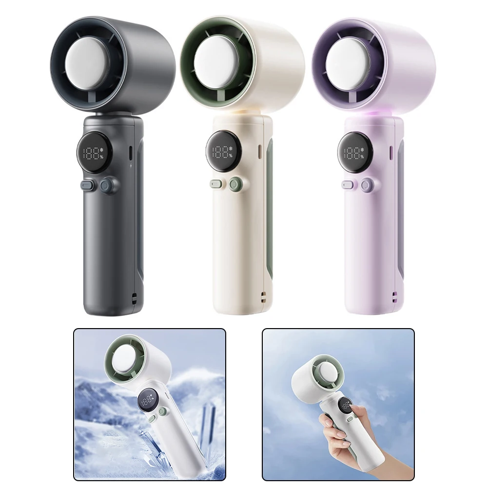 Compact Handheld Cooling Fan Rechargeable Fan Rechargeable Fan Battery Operated Compact Design Multiple Speed Options