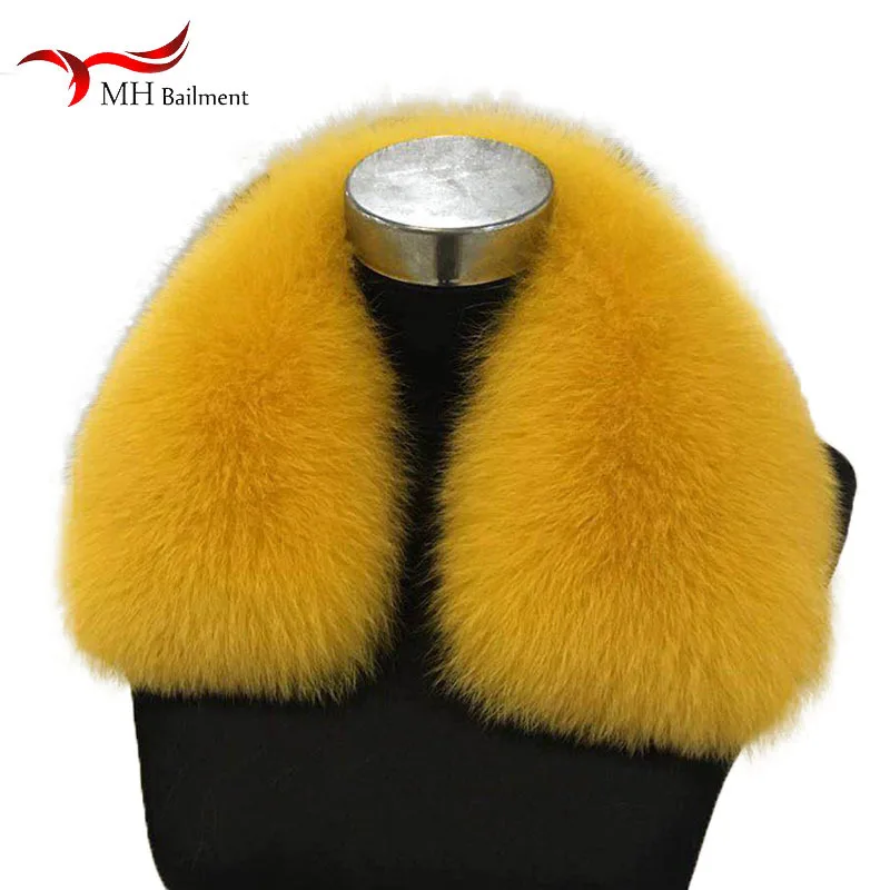 Oversized fox fur collar winter real fox fur male female ladies down jacket coat fur collar bib universal wild 100% fur scarf