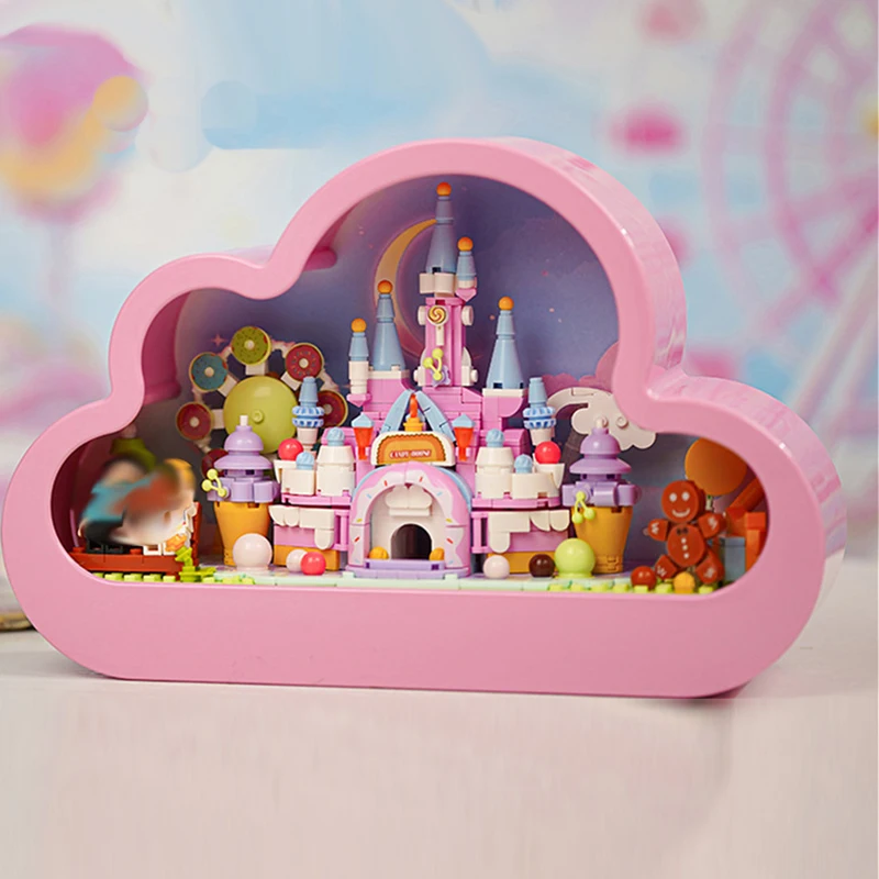 Ensemble de blocs de construction de château pour filles, maison de conte de fées, Kit de construction à assembler, Mode, décoration de maison, de bureau, cadeau d'anniversaire et de noël