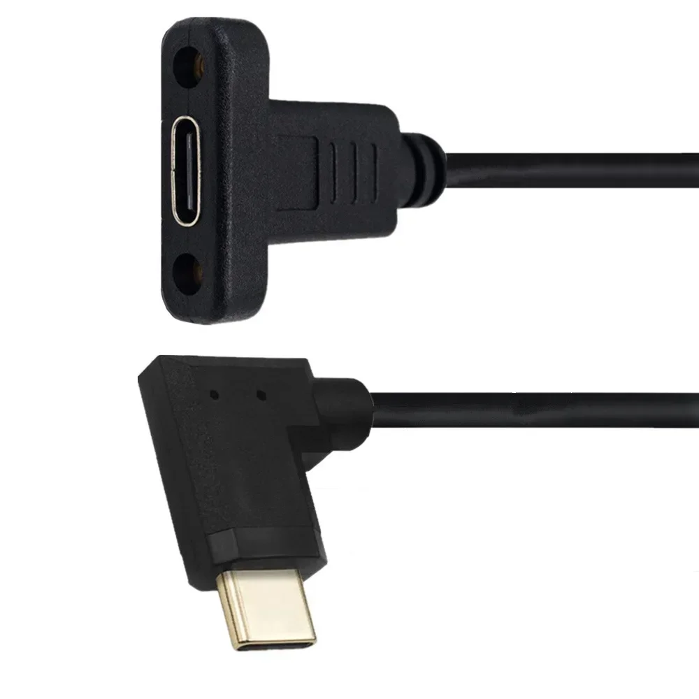 10Gbps Speed USB3.1 Type-C Female To Female Tape Fixing Screw Hole Charging Data Extension USB-C Cable