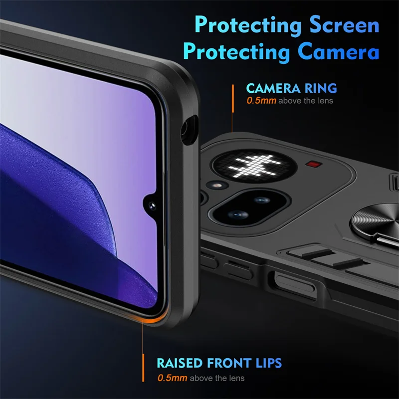 Defender Military Grade Magnetic Ring Stand Holder Case for Nothing Phone 4A 3A 2A Pro Lite Lens Protect Airbag Shockproof Cover view 3