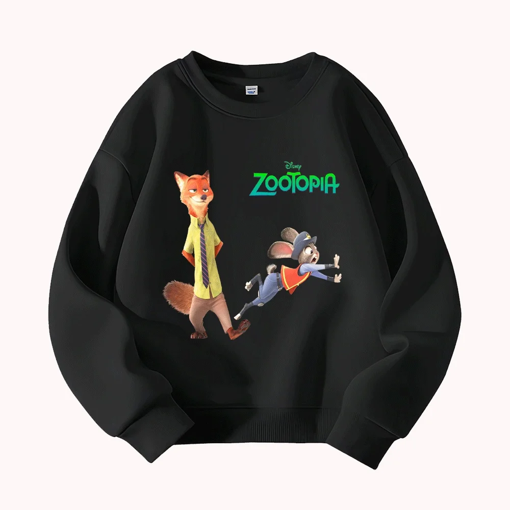 سويت شيرت كاجوال من القطن مطبوع عليه رسوم متحركة على شكل أرنب كريزي أنيمال سيتي للأطفال برقبة دائرية وأكمام طويلة للأولاد والبنات #6