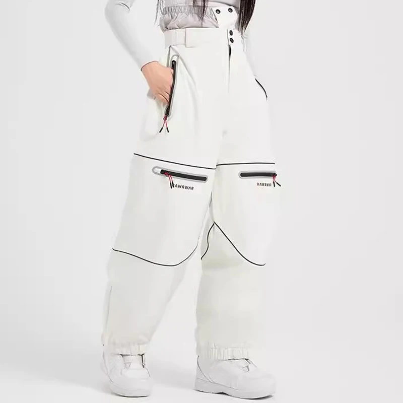 

Outdoor Sport Mountain Man Ski Trousers Winter Warm 3L Women Snow Pants Waterproof Hiking Snowmobile Male Clothes