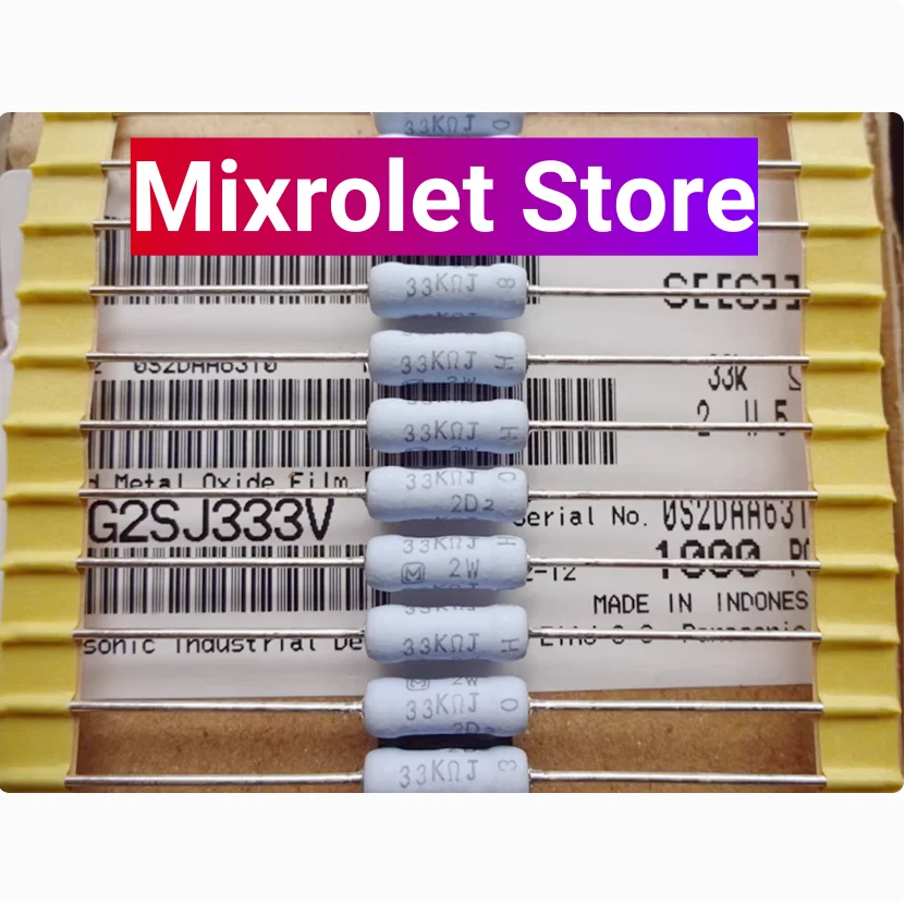 (50 قطعة) جديد الأصلي اليابان ماتسوشيتا م 2 واط سلسلة 10R-100K 5% 4X12 مللي متر الكربون فيلم المقاوم الصوت DIP المقاوم