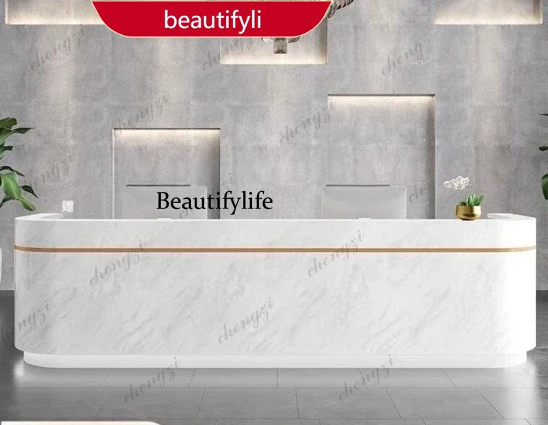 smt45 Custom Size Baking Paint Company Welcome Front Desk Hospital Clinic Guidance Reception Desk