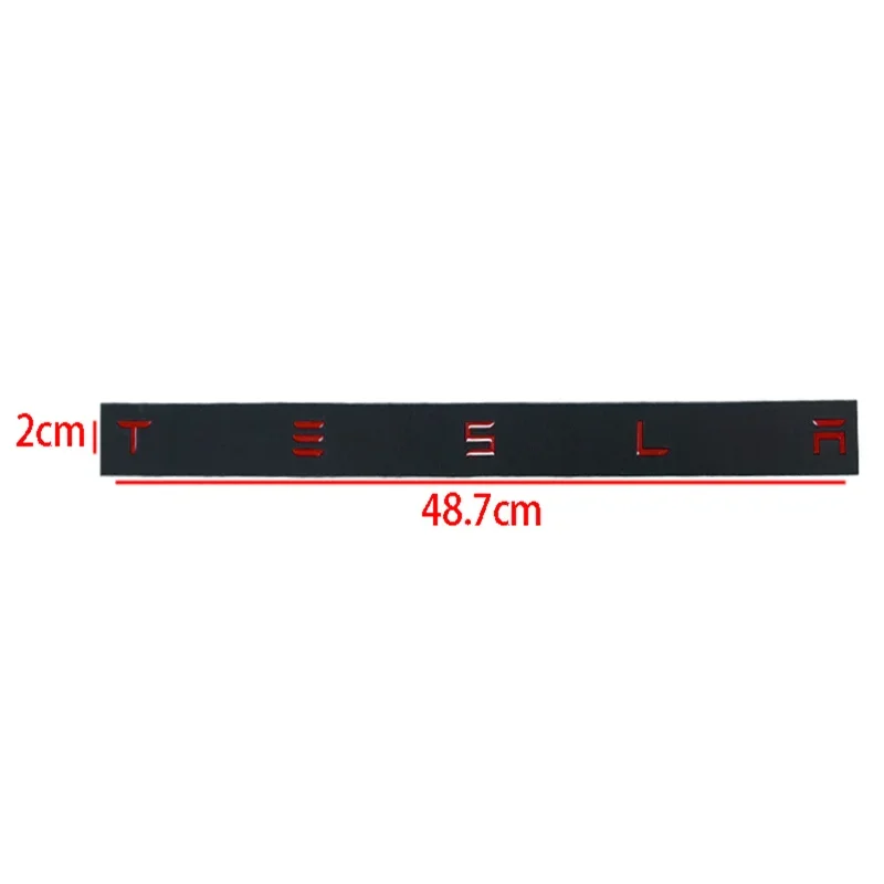 ABS Car Front Hood Rear Trunk Emblem Sticker Decoration for Tesla Model 3 Model S X Y Roadster Auto Exterior Decal Accessories