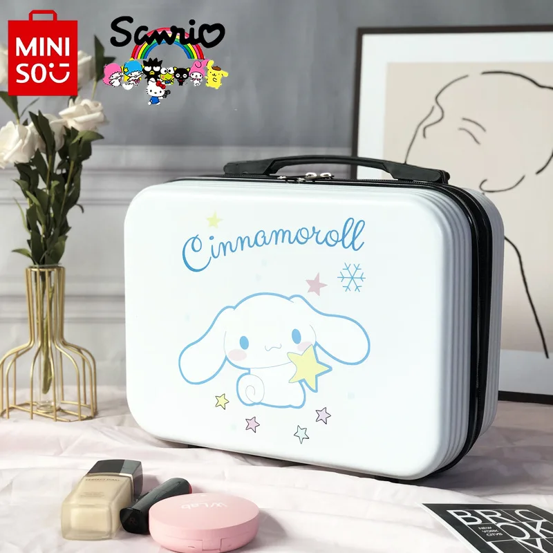 Miniso Sanrio Women's Makeup Box Fashionable High Quality Travel Box Cartoon Large Capacity Multi Functional Home Storage Box