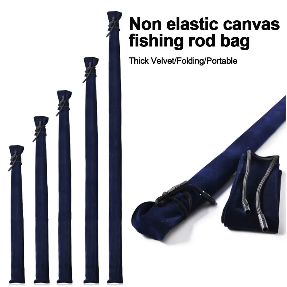 Multifunctional Thick Velvet Fishing Rod Bag Folding Portable Fishing Tackle Storage Bag Fishing Rod Protective Cover view 4