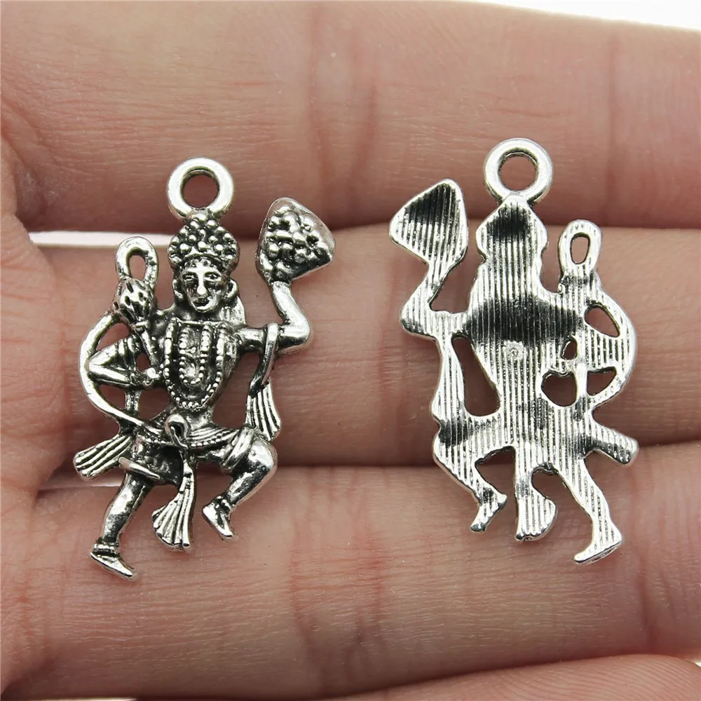 10 sztuk indyjska bogini Brahma Vishnu Shiva Charms do tworzenia biżuterii antyczne wisiorki w kolorze srebrnym DIY rzemiosło dokonywanie ustaleń — zdjęcie 4
