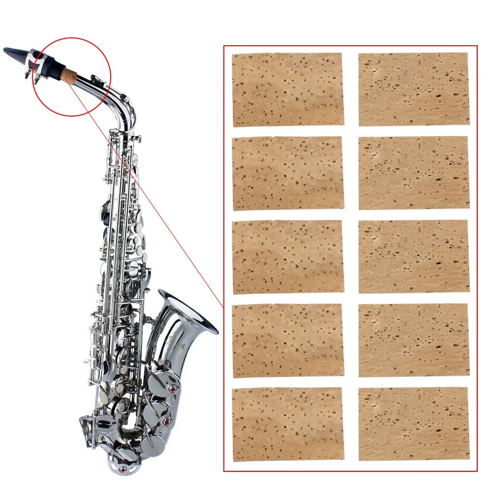 

10pcs/Pack Saxophone Corks Sheet Soprano/ Tenor/ Alto Sax Neck Cork Saxophone Parts Musical Instrument Accessories