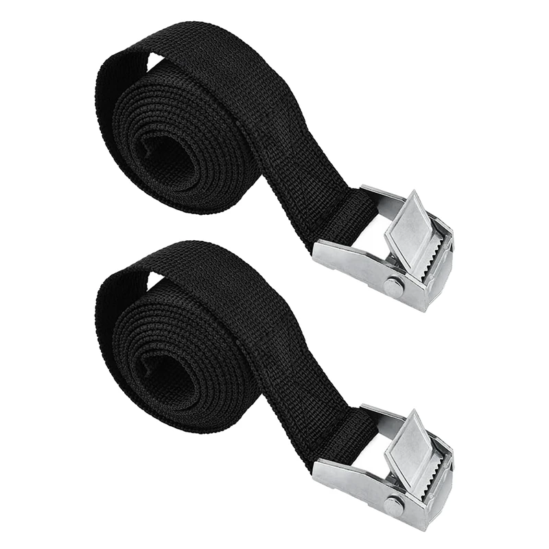 2PCS Lashing Straps With Buckles Adjustable, Up To 600Lbs, Tie Down For Motorcycle, Cargo, Trucks, Trailer, Luggage