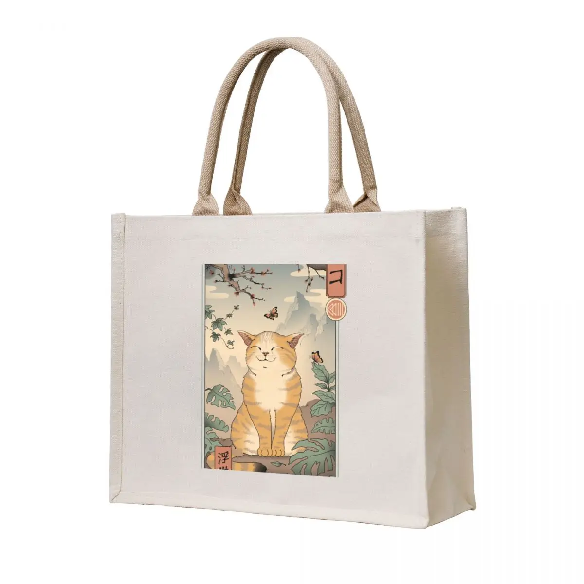 

Edo Cat Tote Bag reusable shopping bags tote bag screen Women's bags