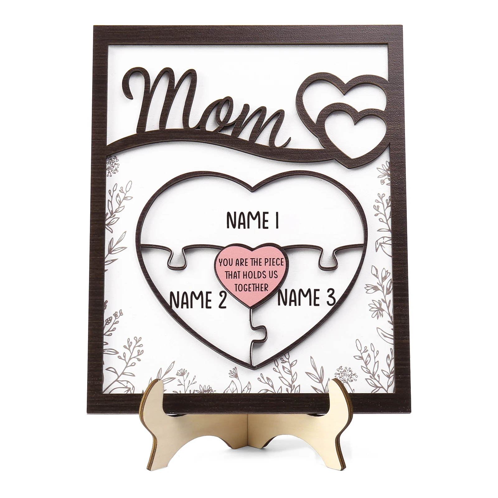 

Customized 2-6 Names Wooden Desk Decors YOU ARE THE PIECE THAT HOLDS US TOGETHER Mother's Day Gifts Ornaments