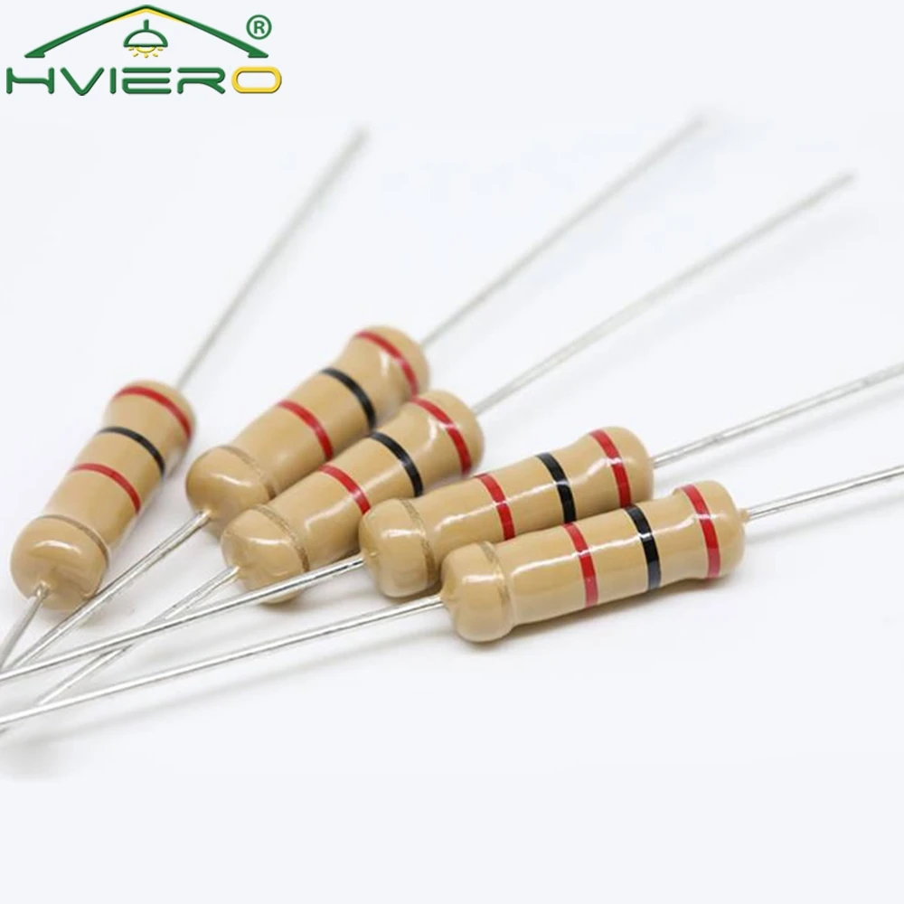 1000Pcs 470 Ohm Resistors 1/4W Cylinder for DC 12V LEDs High-power 470R 5% Carbon Film Resistor Direct Insertion Four Color Ring