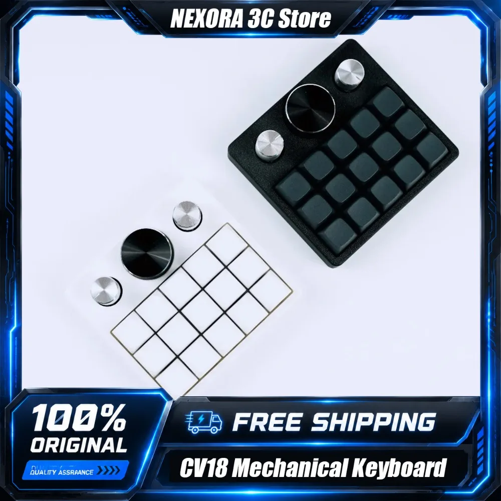CV18 Mechanical Keyboard Wired Hot Swap QMK VIAL Programmable Keyboard With Knob Custom Office Gaming PC Accessories