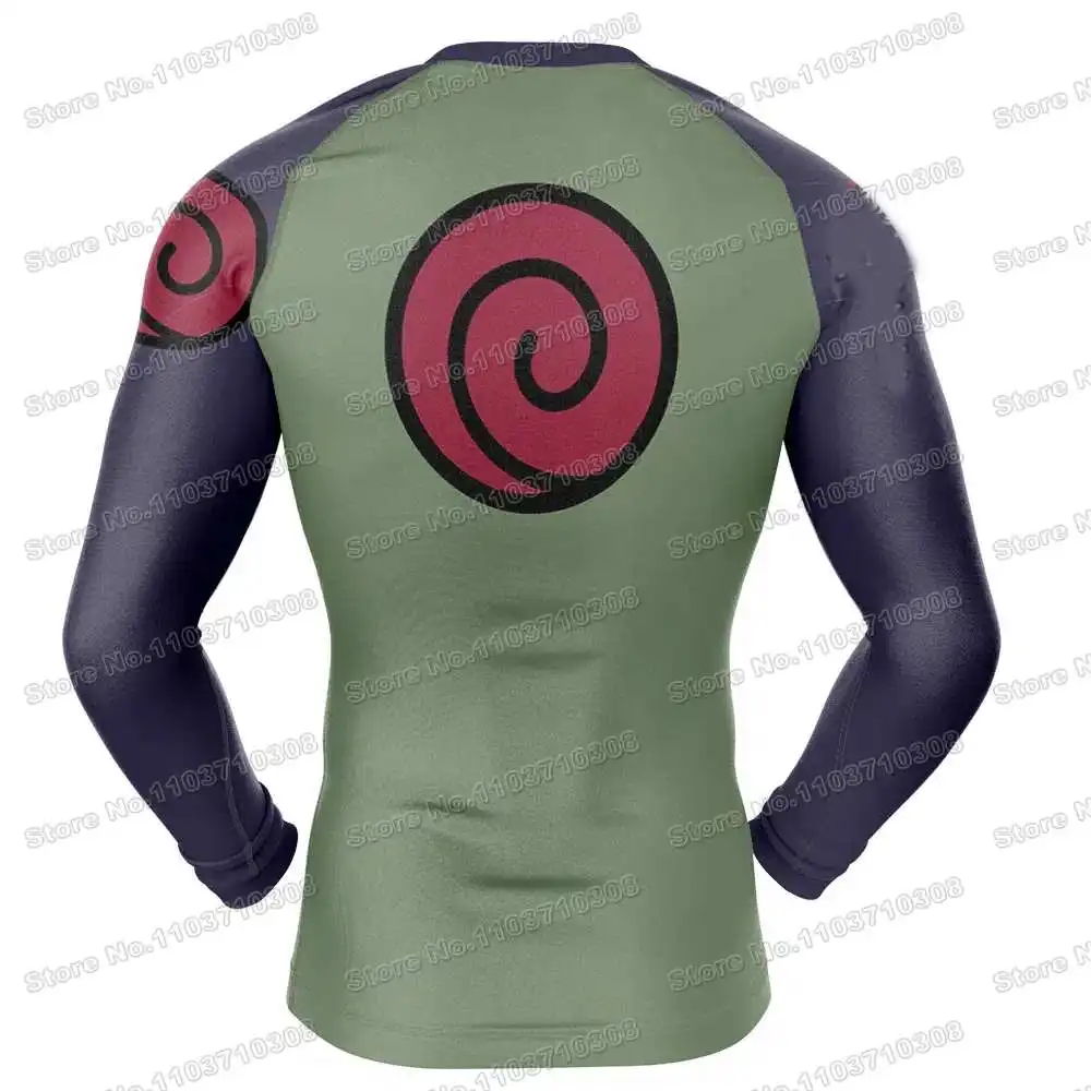 Organizzazione Akatsuki Manica lunga Anime Maglia da surf Costumi da bagno da spiaggia Pantaloncini da palestra per immersioni MMA BJJ Uomo Jiu Jitsu Set fitness