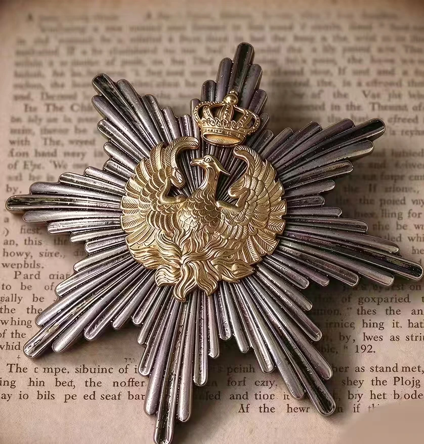 Replica Greece Order of the Phoenix Grand Cross Breast Star, Hellenic Royal Crown Phoenix Medal Badge, Military Collection