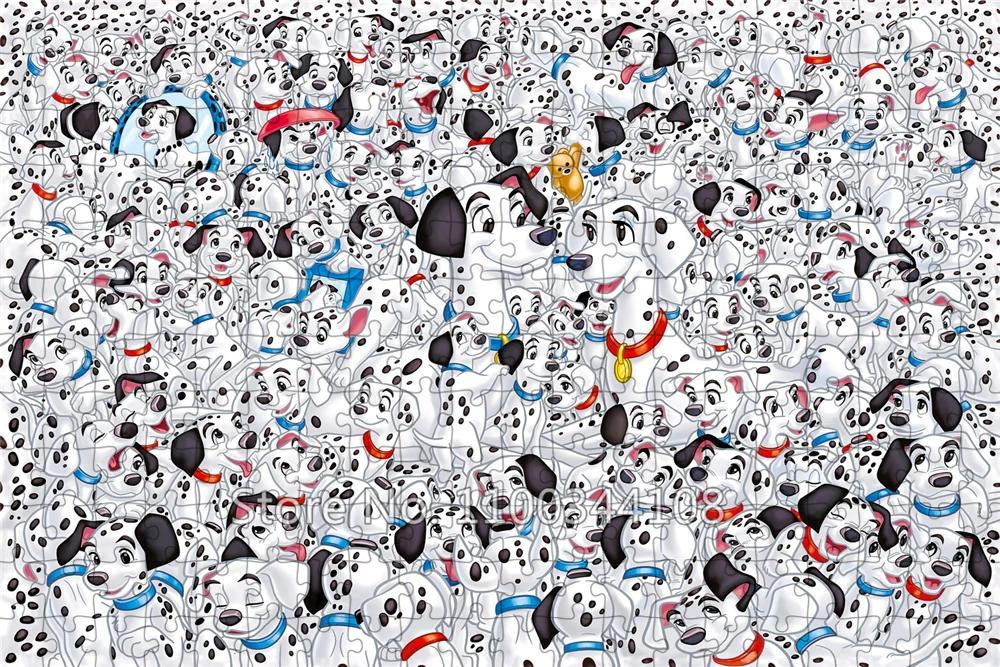 Disney 101 Dalmatians Jigsaw Puzzle Cartoon Movie 35/300/500/1000 Pieces Puzzles Adult Decompression Toys Kids Intelligence Game