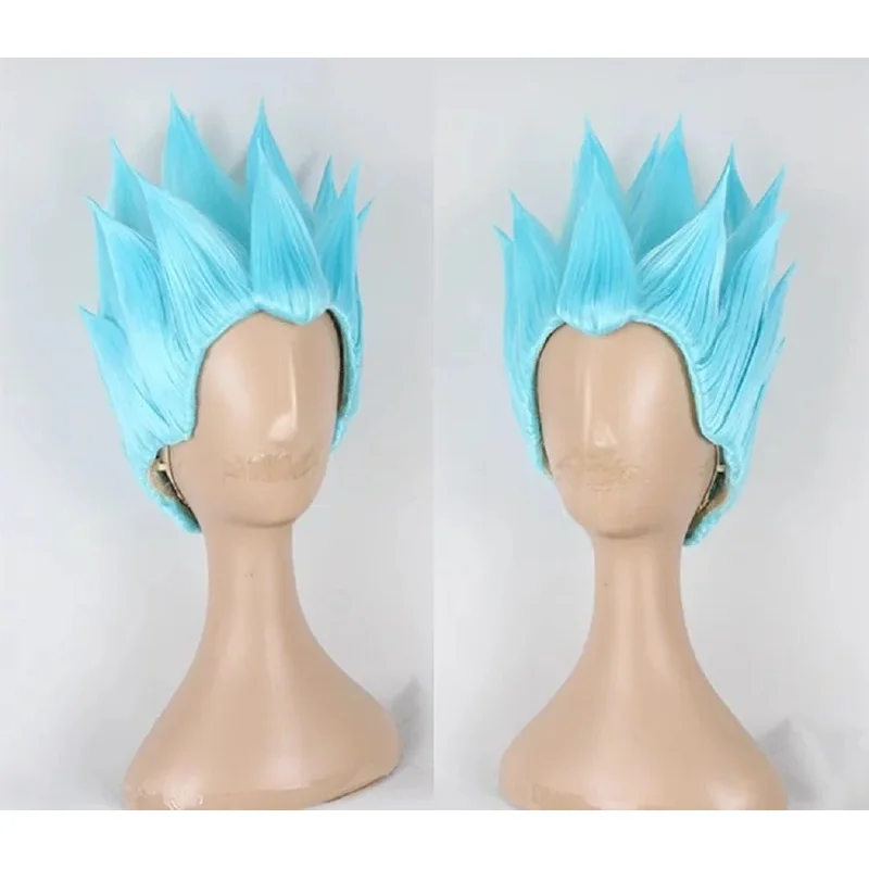 

DY20JP Anime Vegeta Cosplay Costume Hair Headwear Purple/Blue/Black Styled Halloween Party Wig25