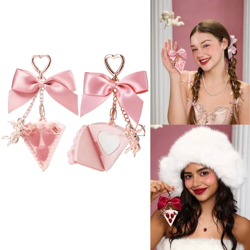 Perfume Sólido Flower Knows Strawberry Cupid 3g Vegano Larga Duración Colgante Portátil Natural Regalo Bonito para Mujer Viajes Fragancia Unisex