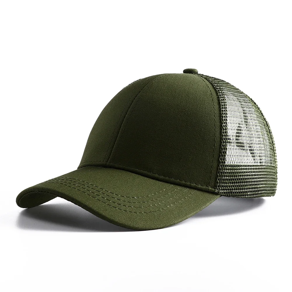 2024 New Summer Messy Hair Bun Ponytail Baseball Cap Mesh Snapback Cap Chapeau Femme Camouflage Trucker Hats for Women Gorras
