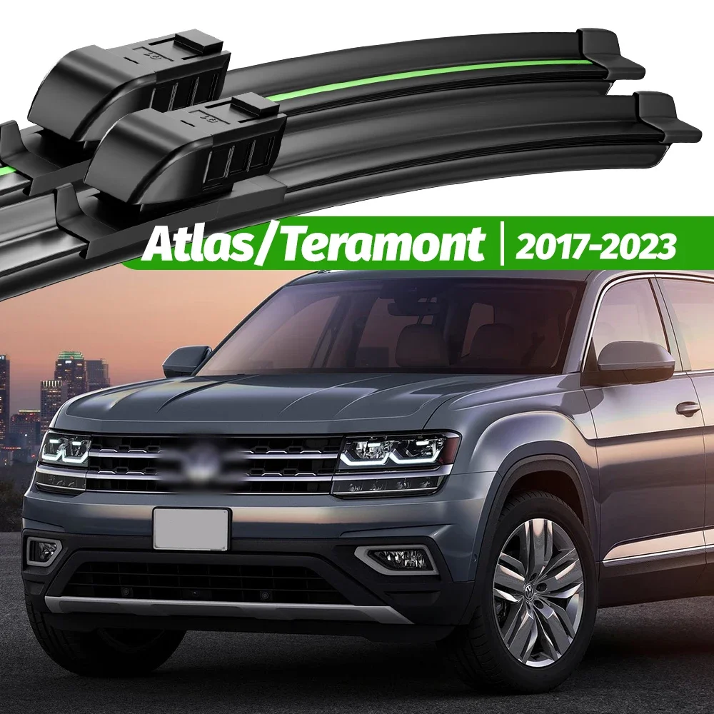 

For VW Atlas Teramont 2017-2023 2pcs Front Windshield Wiper Blades 2018 2019 2020 2021 2022 Windscreen Window Accessories