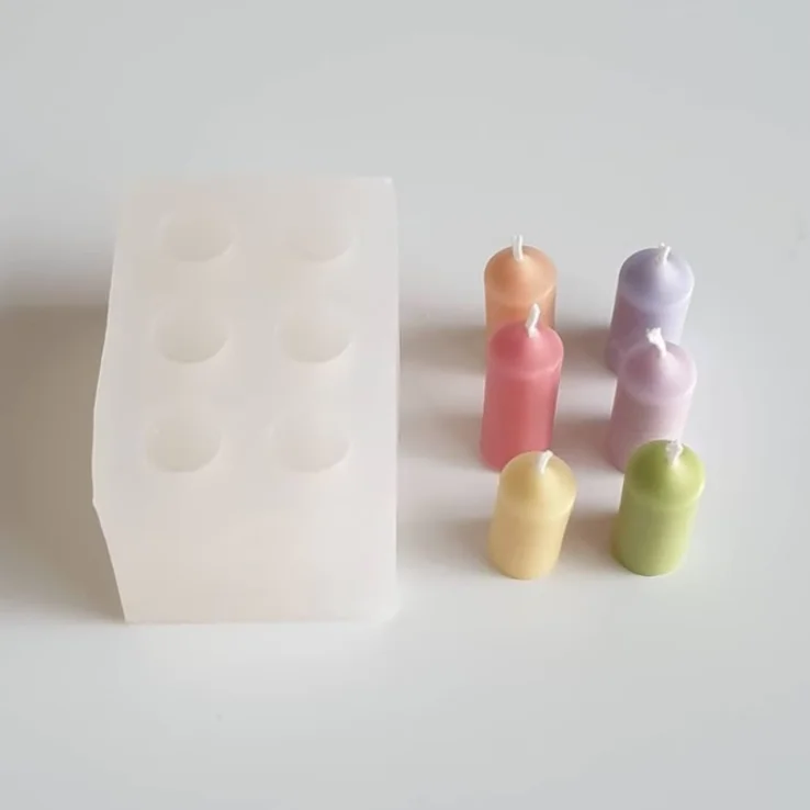 Multiple Types Cylinder Magic Ball DIY Handmade Candle Chalk Form Silicone Molds for Pillar Candles Making Production