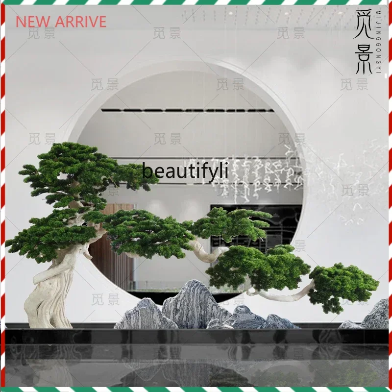 

S1001Welcome pine simulation tree Luo Hansong indoor landscaping hotel landscape floor green plant ornament