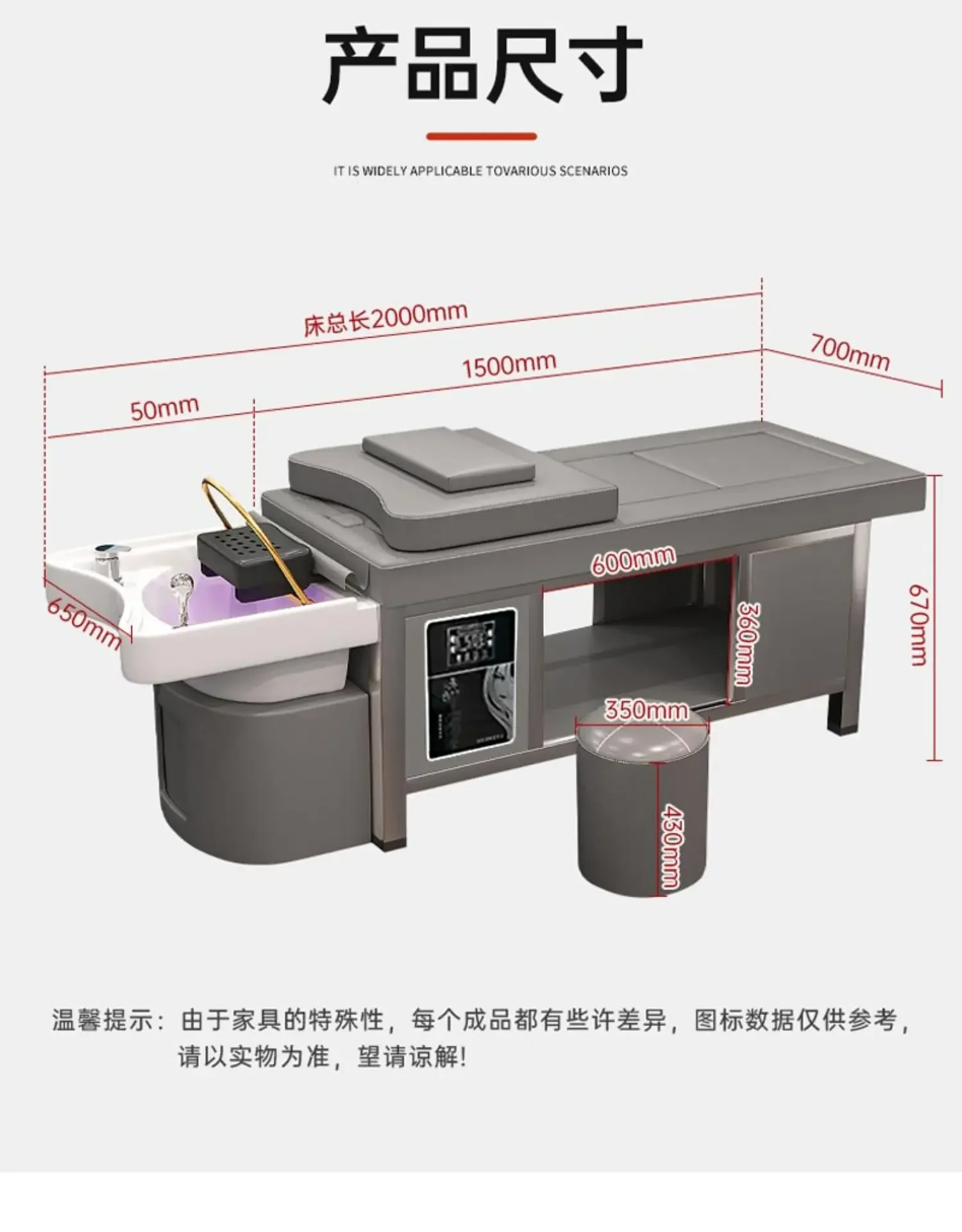 

yj7 Water Circulation Steaming Smokeless Moxibustion Head Therapy Shampoo Bed Barber Shop Special Full Body Thai Massage Bed