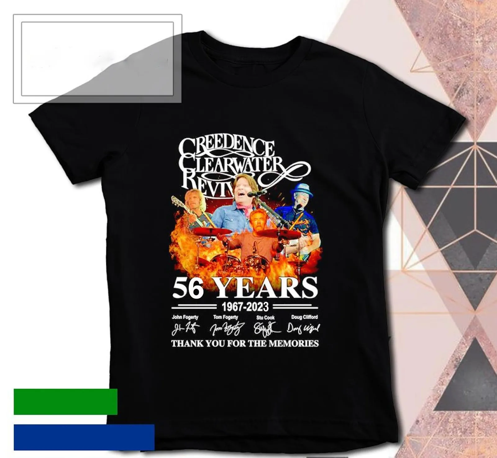 56 years Creedence Clearwater Revival Band Unisex Shirt All Size LO631
