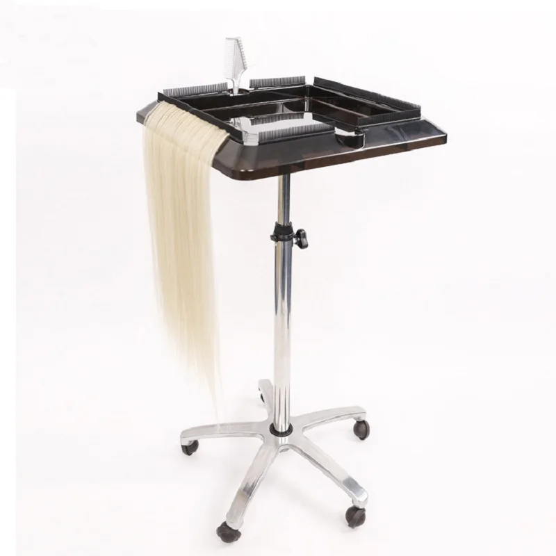 Salon Rolling Cart Tray Salon Trolley Cart with Holder Portable Movable Salon Tray Cart on Wheels Hairstylist Cart for Salons