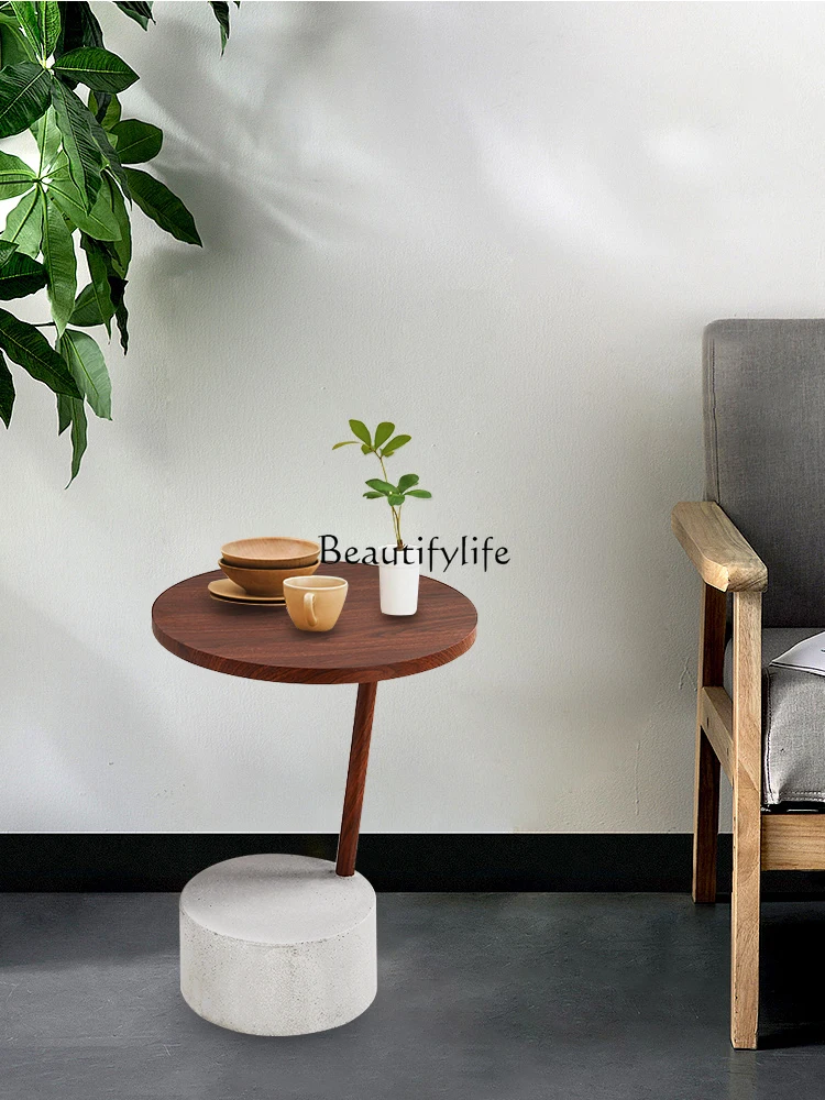 

Iron Art Sofa Living Room Bedroom End Table Nordic Light Luxury Balcony Small round Table Designer Model