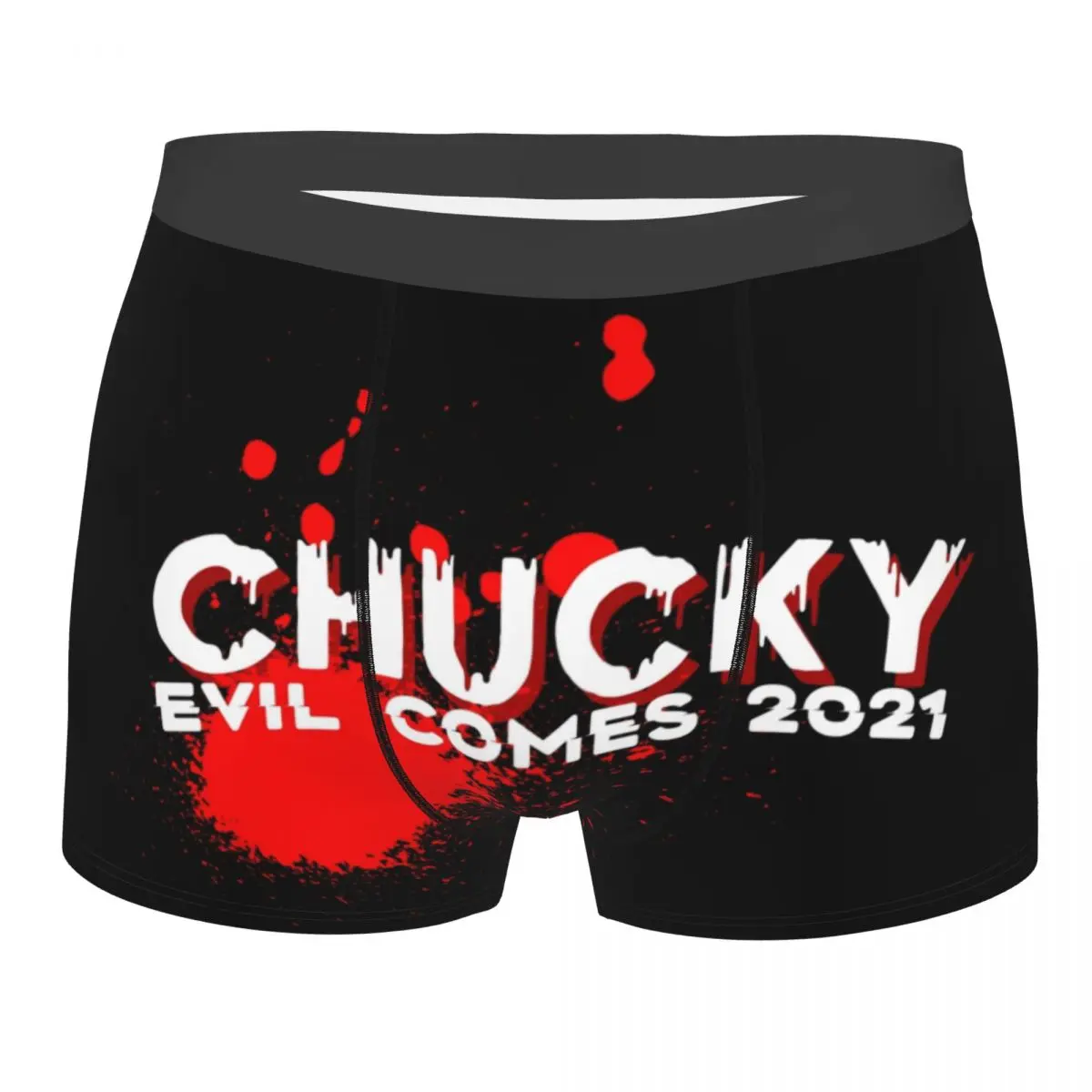 Custom Chucky Evil Comes 2021 Underwear Men Stretch Child's Play Scary Boxer Briefs Shorts Panties Soft Underpants For Male