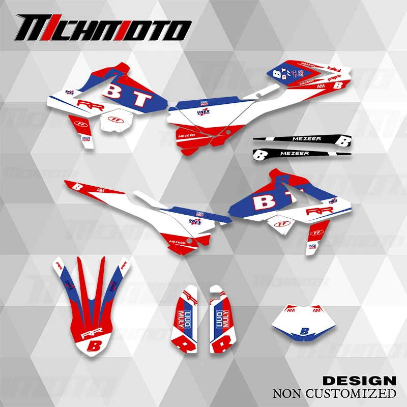 MCHMFG for BETA RR 250 300 350 390 430 480 2018 2019 Full Graphics Decals Stickers Custom Number Name Stickers 001