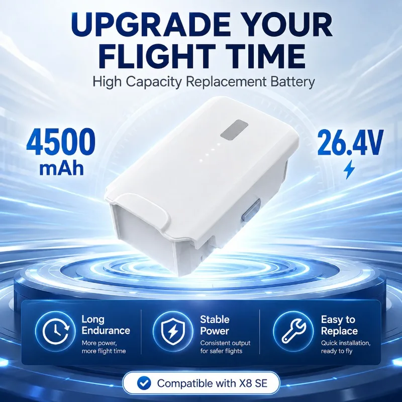 11.4V 4500mAh Battery for FIMI X8 SE 2022 Drone Long Flight Time Up To 35mins RC Quadcopter Long Battery Life Replacement Parts